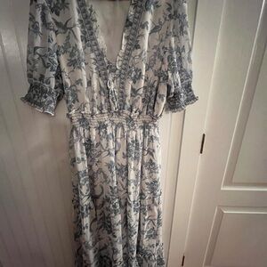 Max Studio Blue Floral Maxi Dress